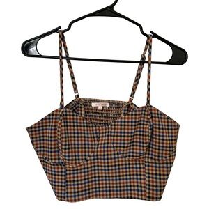 Lottie Moss for Pacsun Red and Blue Gingham Corset Size M